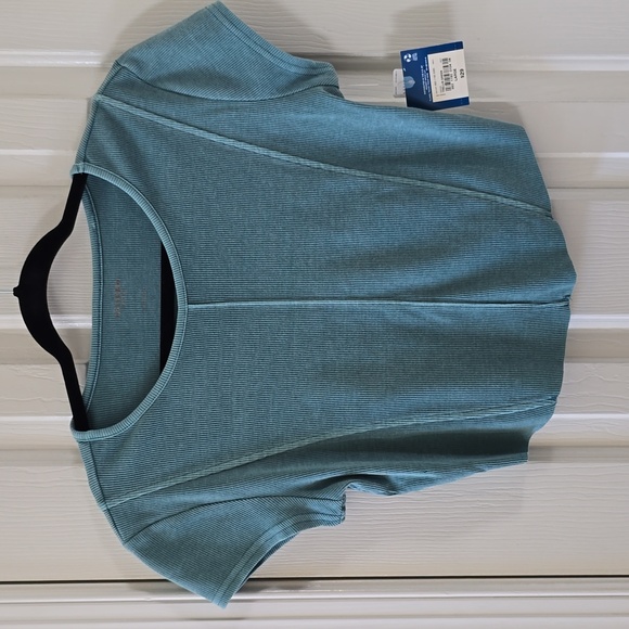 ARIZONA JEAN CO WOMEN'S JUNIORS SIZE GREEN RIBBED CROP TOP SIZE LARGE - Picture 1 of 10